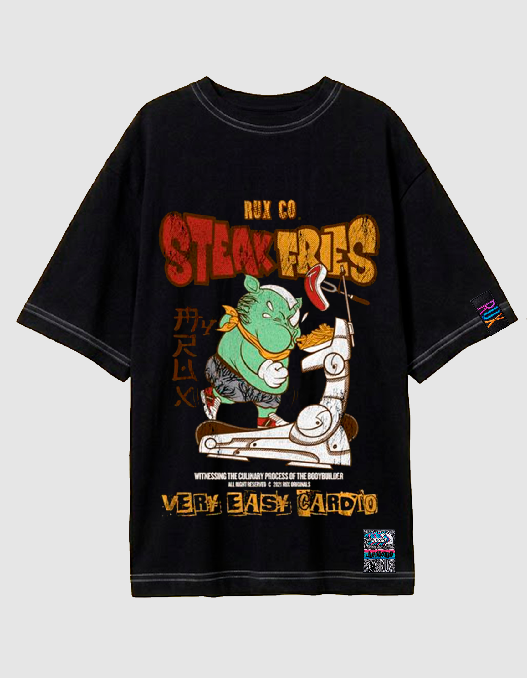 Oversized Rux - Steak n' Fries ( Preto) – Berzerk