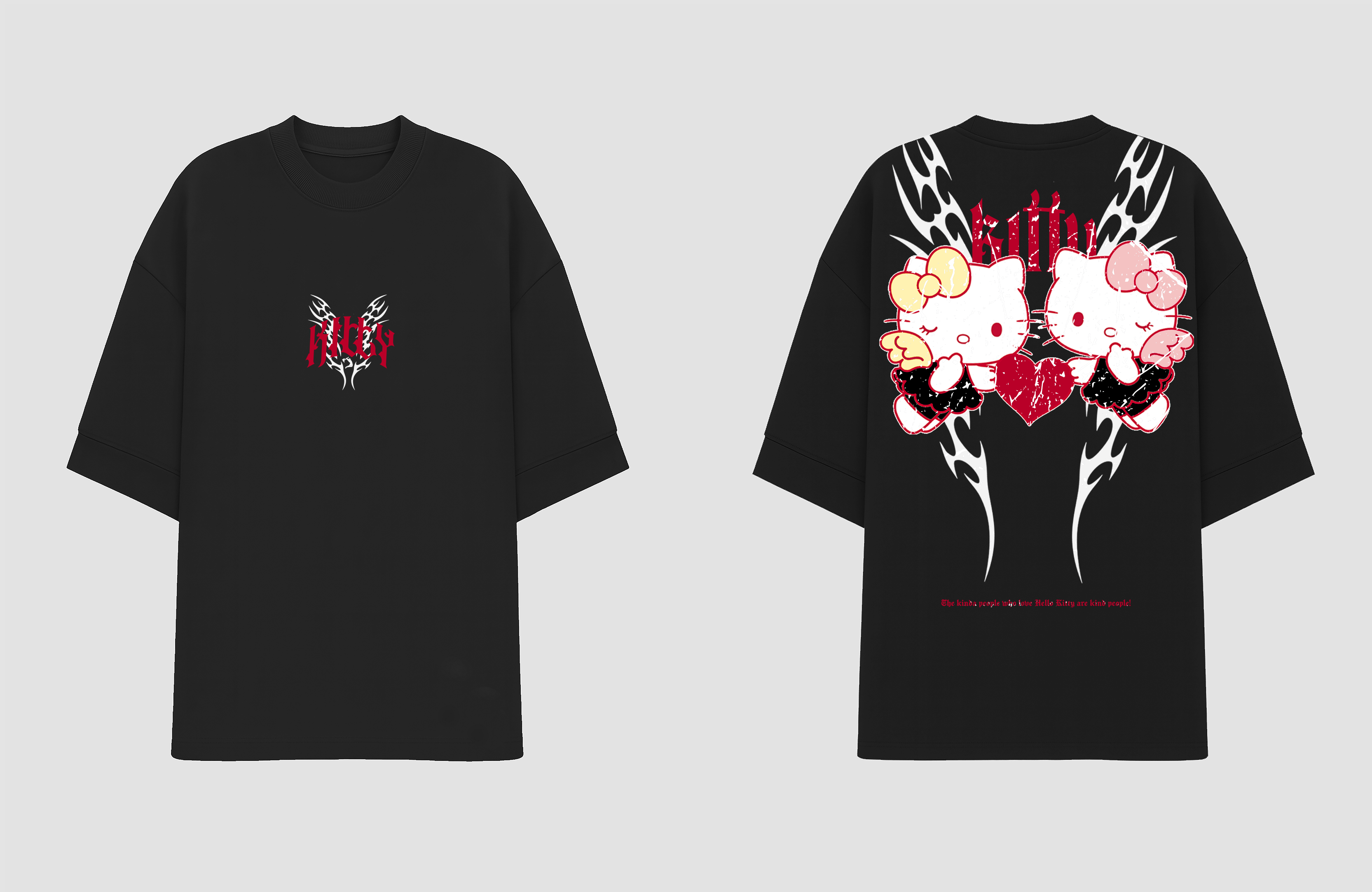 Oversized - Hello Kitty - Black