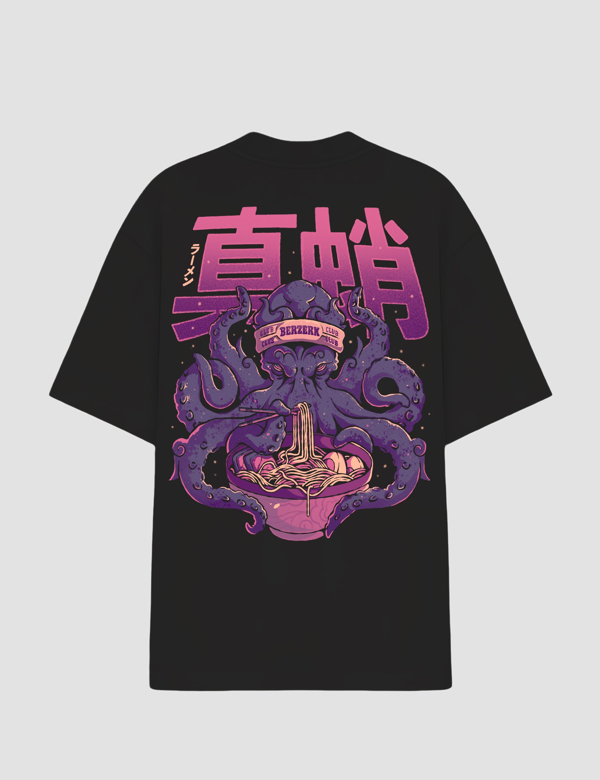 Camiseta Oversized Berzerk - Carboctopus - Preta - estampa