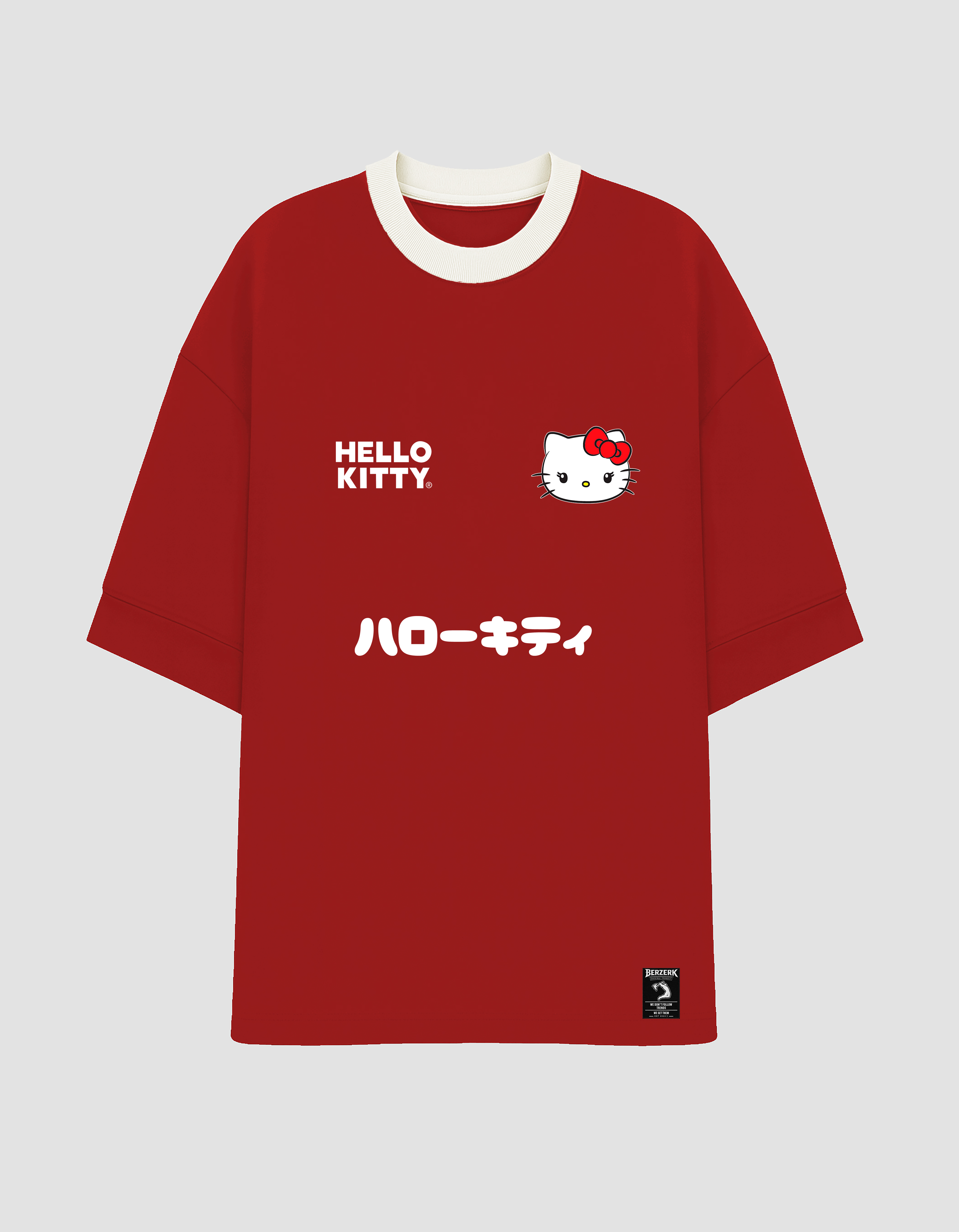 Oversized - Hello Kitty - Kanji (Vermelho)