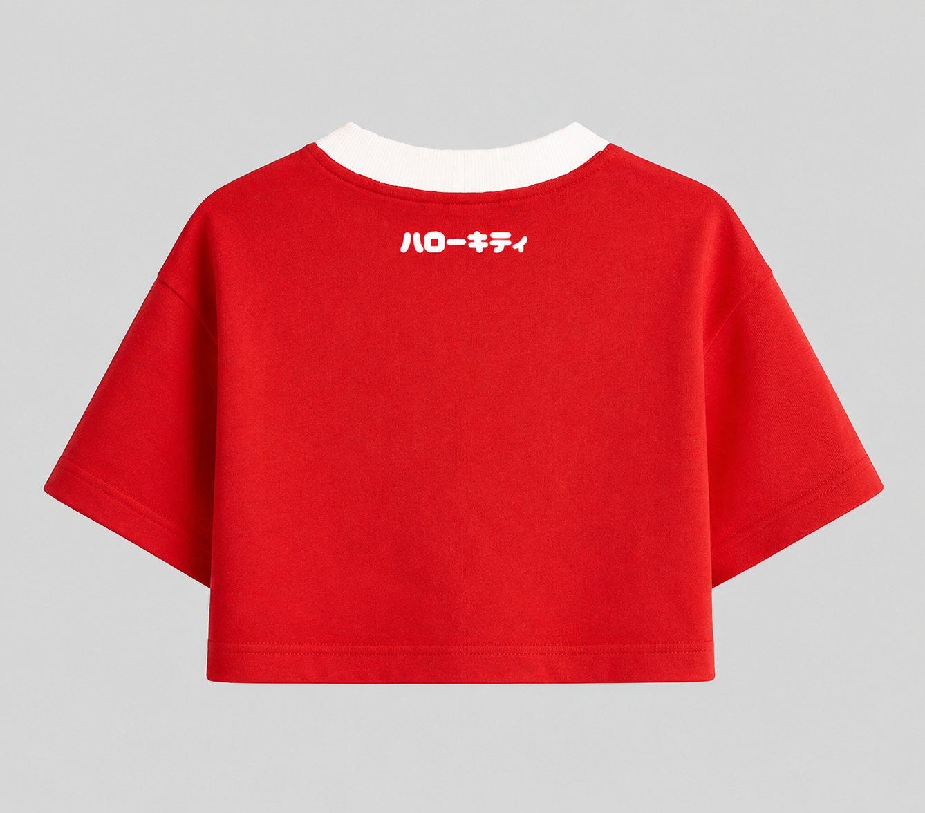 Cropped Oversized - Hello Kitty - Kanji (Vermelho)