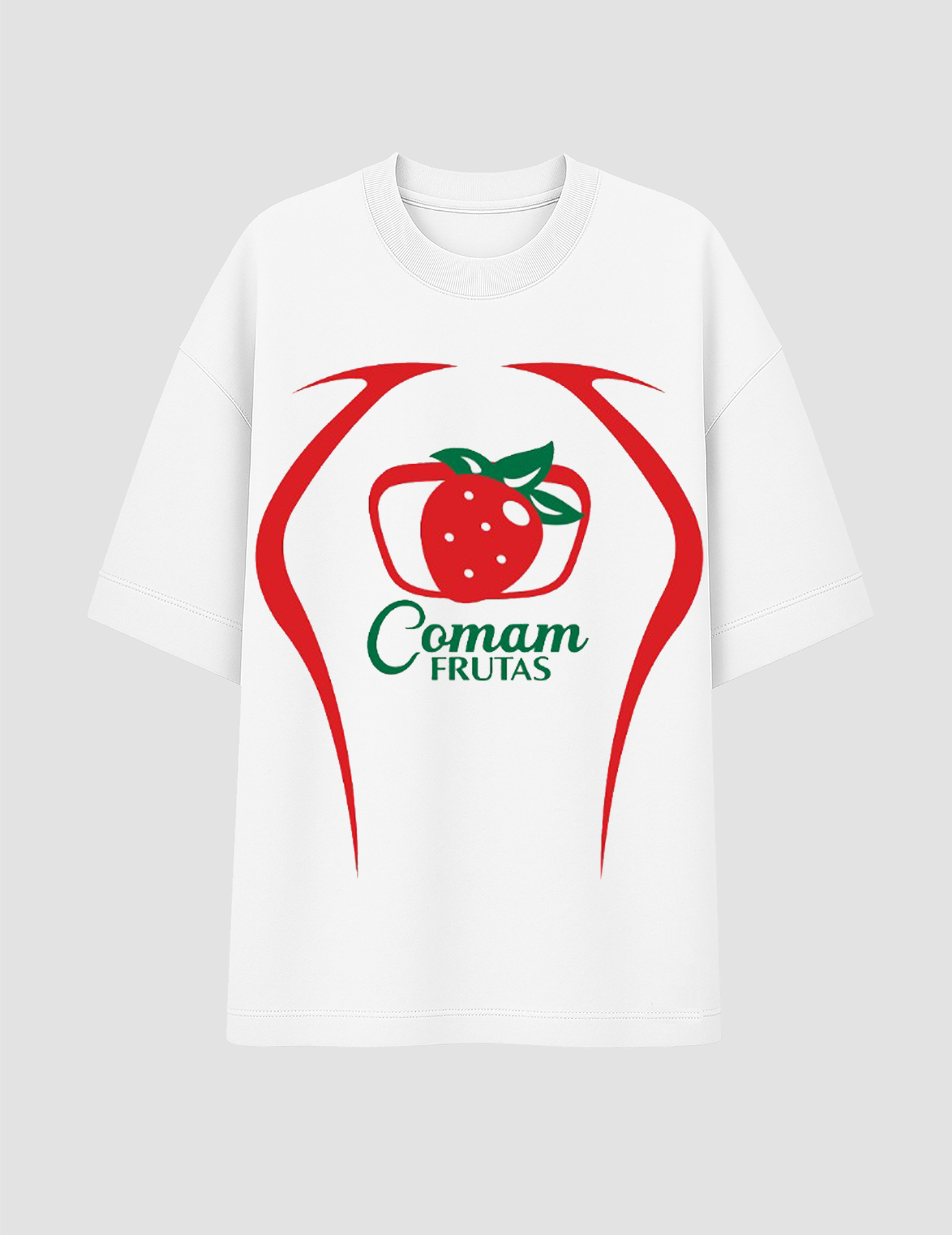 CF Oversized - Morango (Branco)
