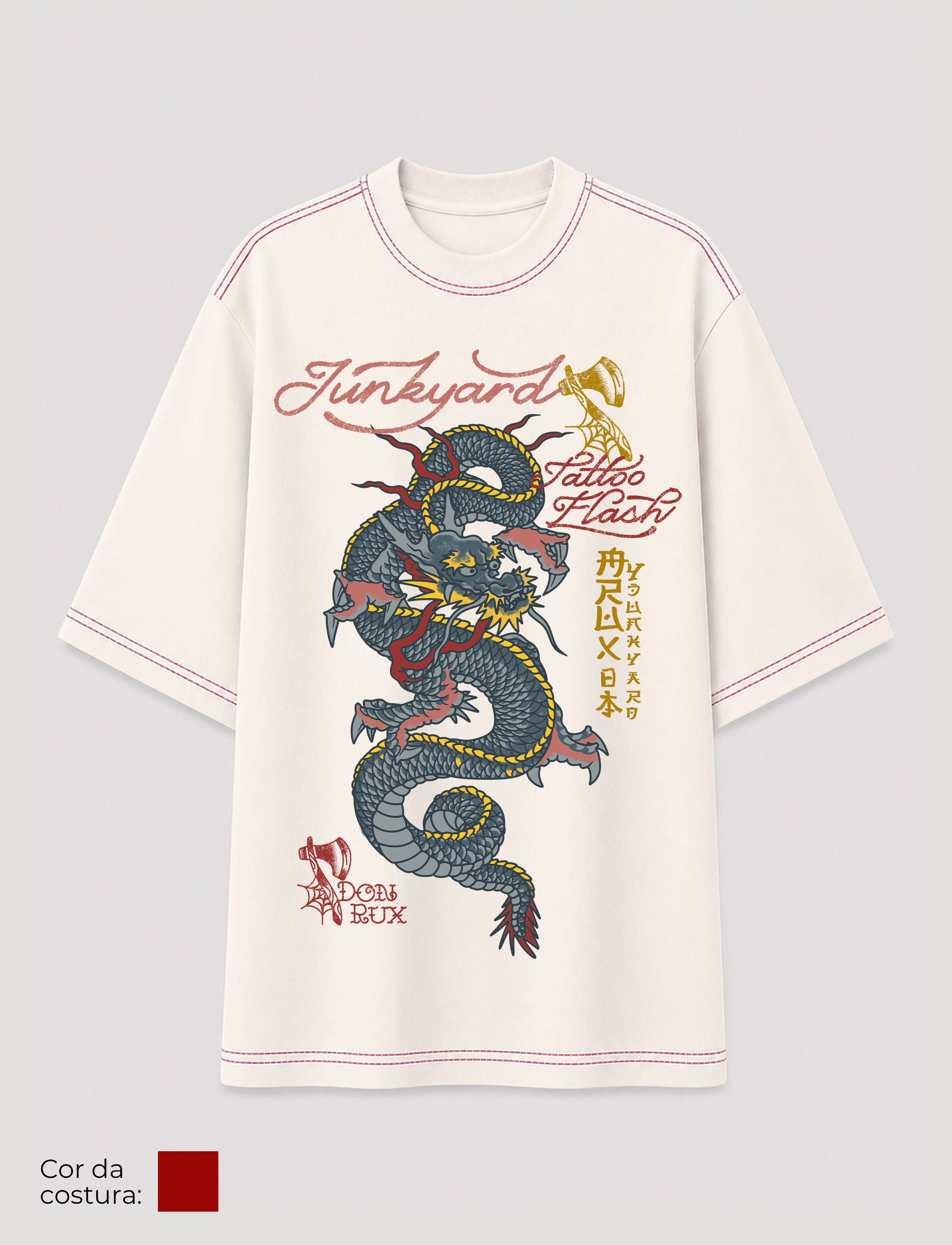 Oversized - Rux -Dragon Tattoo Flash