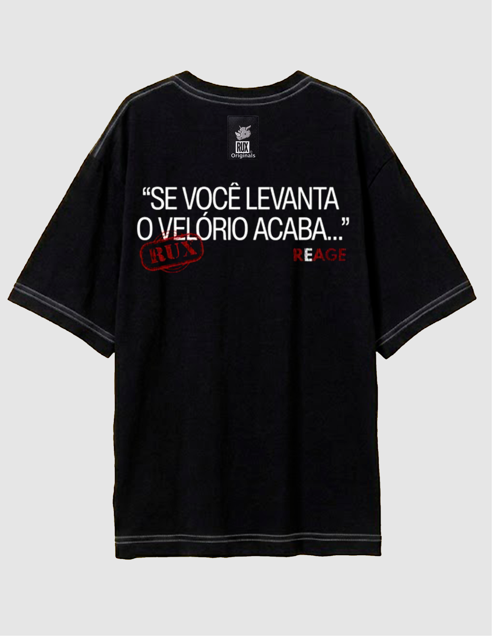 Oversized Rux - Reage (Preto)