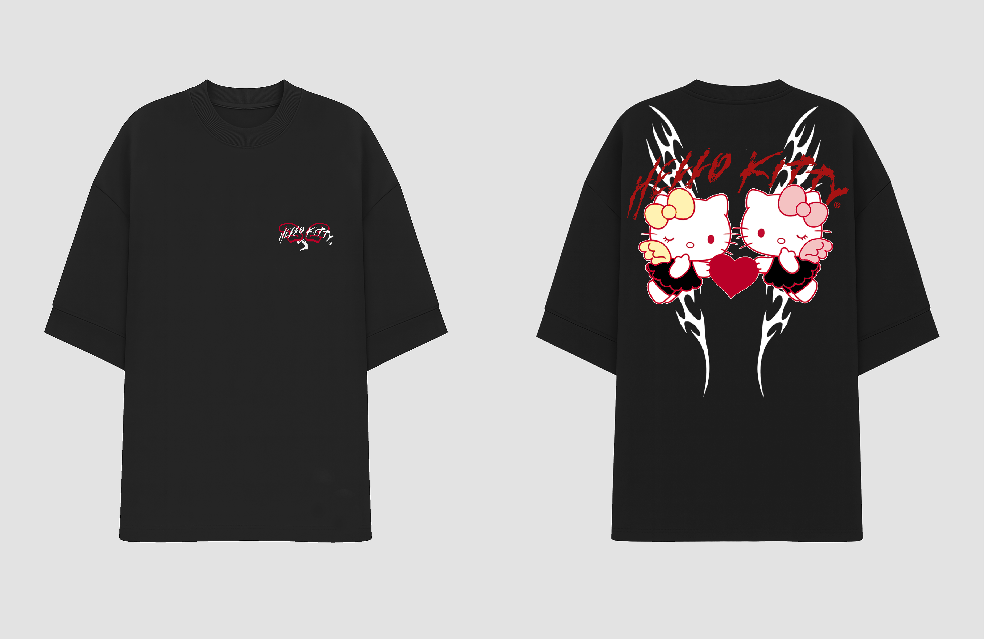 Oversized - Hello Kitty - Black