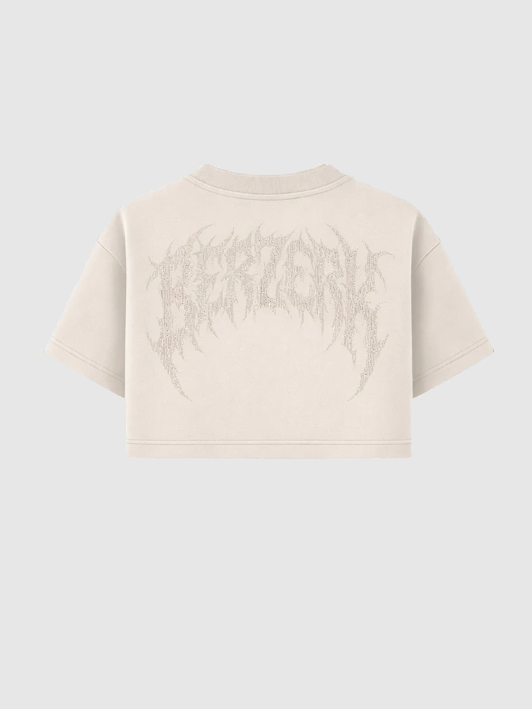 Cropped Oversized - Lettering - Off white