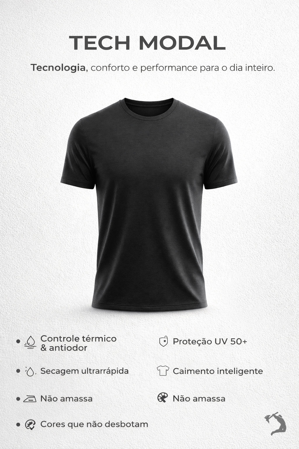Camiseta - Modal Tech - Preta